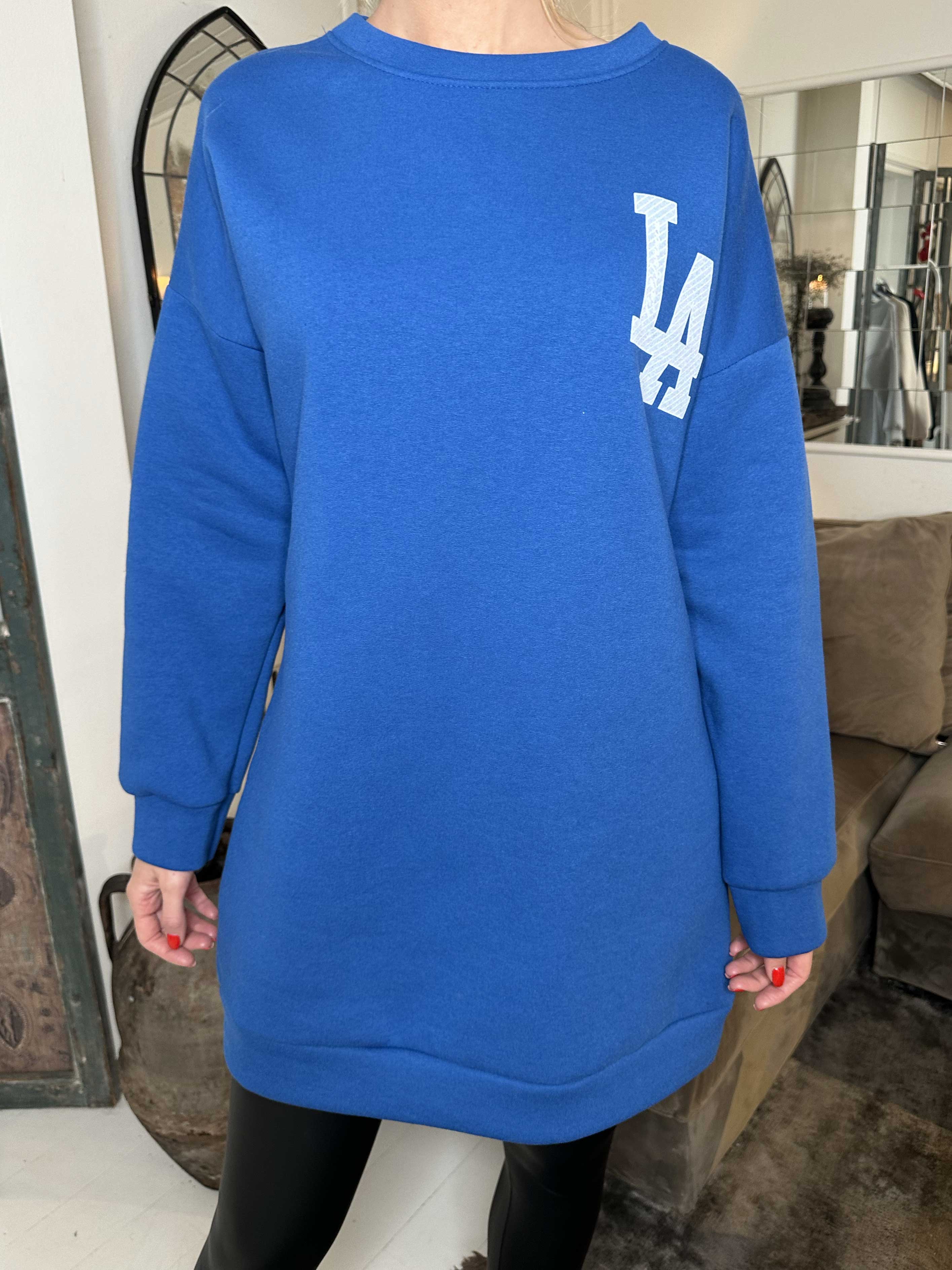 Maida - Lång sweatshirt med LA-tryck fram och bak